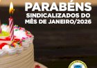 ANIVERSÁRIANTES DO MÊS DE JANEIRO DE 2026